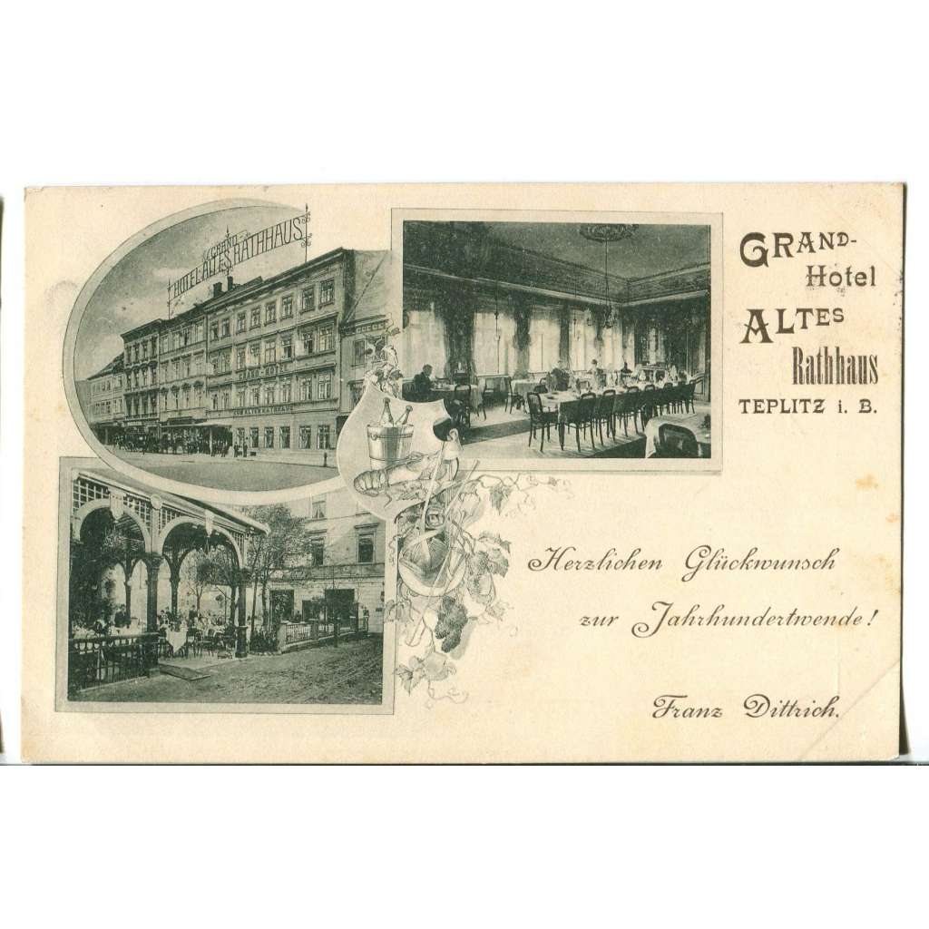 Teplice, Grand Hotel Altes Rathaus,, restaurace, hospoda