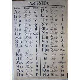 Azbuka - ruská abeceda - ruština - školní plakát