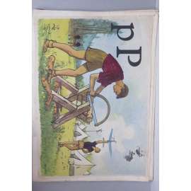 Živá abeceda - písmeno P - pila - školní plakát