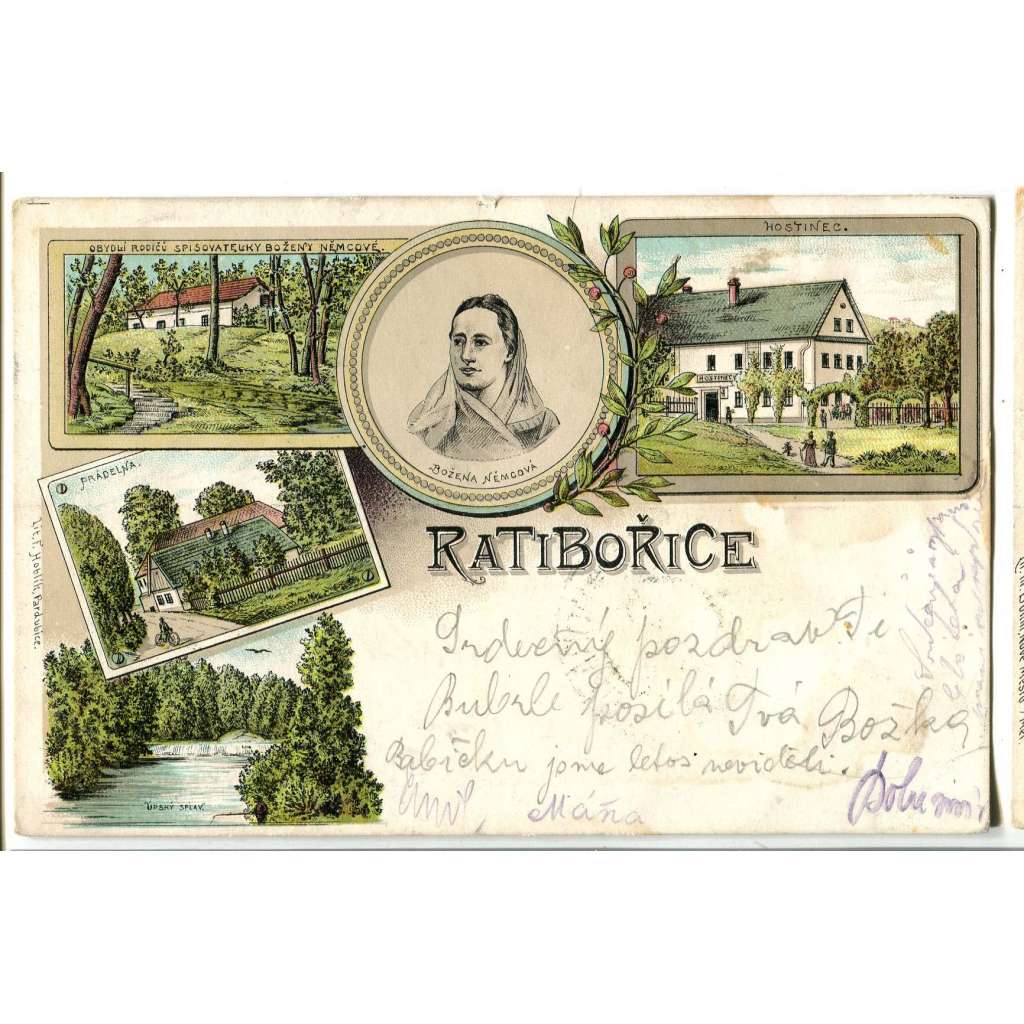 Ratibořice, Česká Skalice, Náchod, litografie.,,