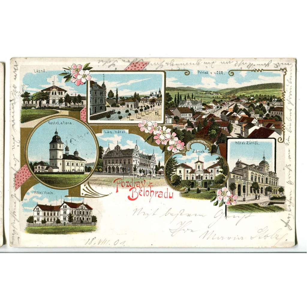 Lázně Bělohrad, Jičín, litografie