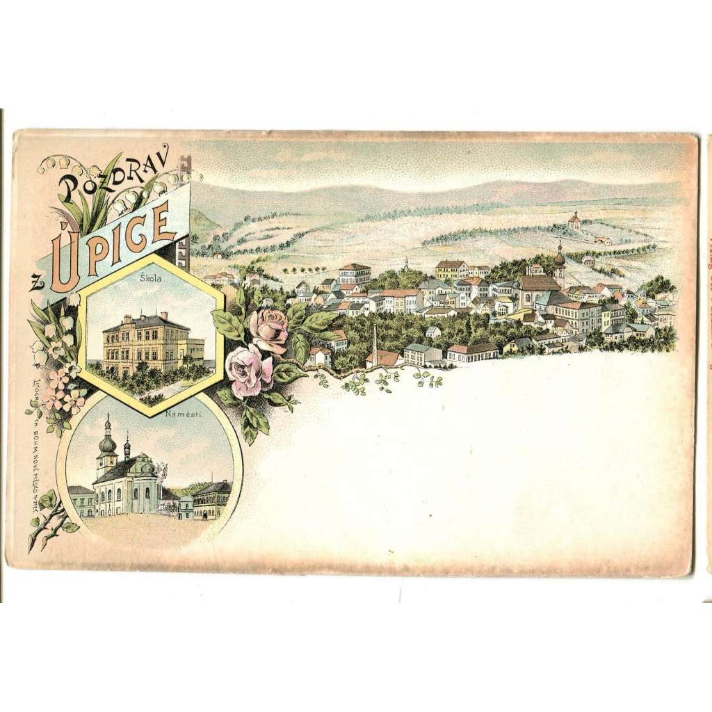 Úpice, Trutnov, litografie