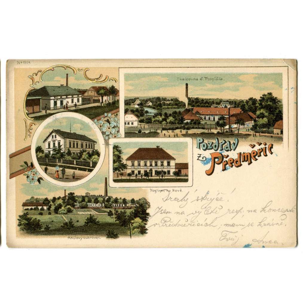 Předměřice nad Jizerou, Mladá Boleslav, litografie