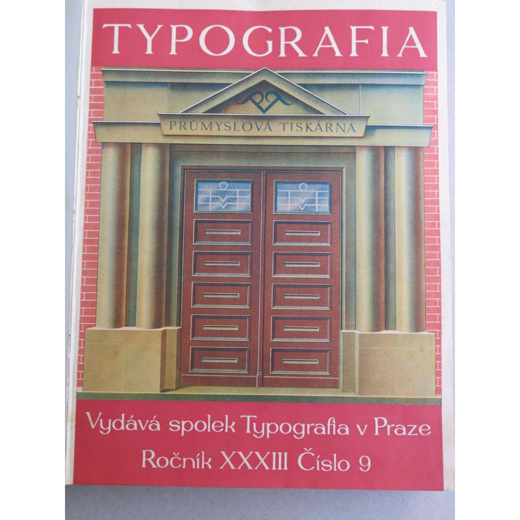 Typografia  -Ročník XXXIII. (33.) - 1926. Odborný list československých knihtiskařů