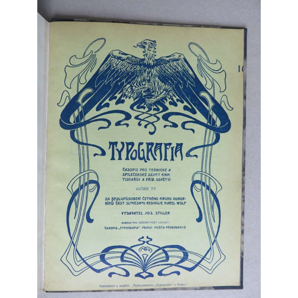 Typografia (+PŘÍLOHY). Ročník XV. (15.) - 1904. Časopis  - odborný list knihtiskařů