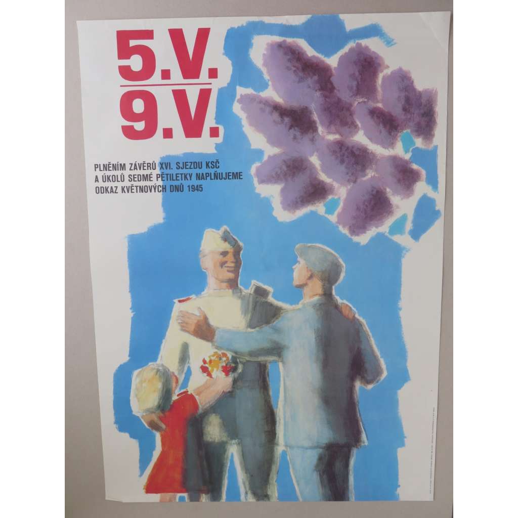 Plakát - 9. květen - komunismus, propaganda