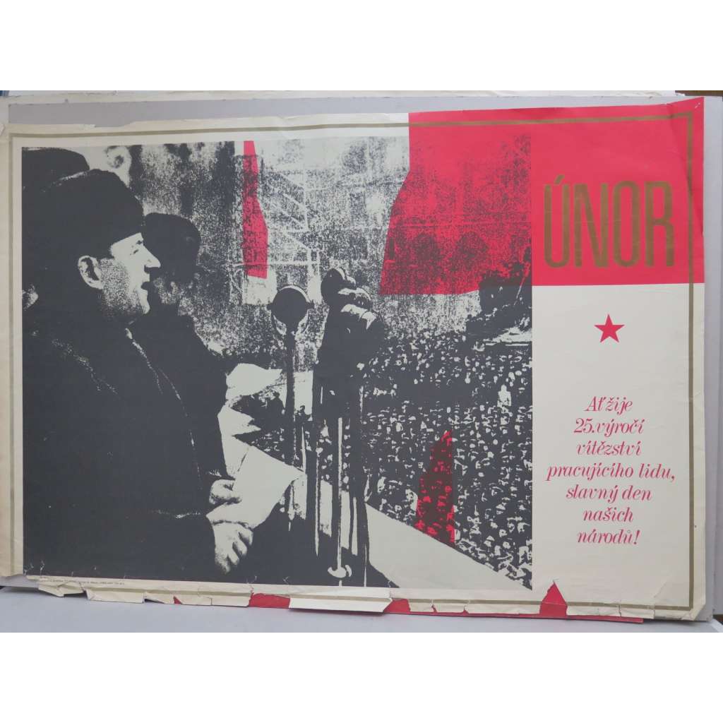 Plakát - vítězný únor - komunismus, propaganda