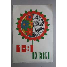 Plakát - Svátek práce -  Osvobození Povstání 1. máj květen - komunismus, propaganda