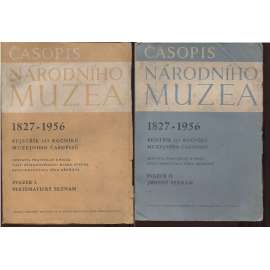 Časopis Národního muzea 1827-1956 KOMPLET 1+2 - Rejstřík 125 ročníků Muzejního časopisu (Muzejník) - svazek I. Systematický seznam a II. Jmenný seznam