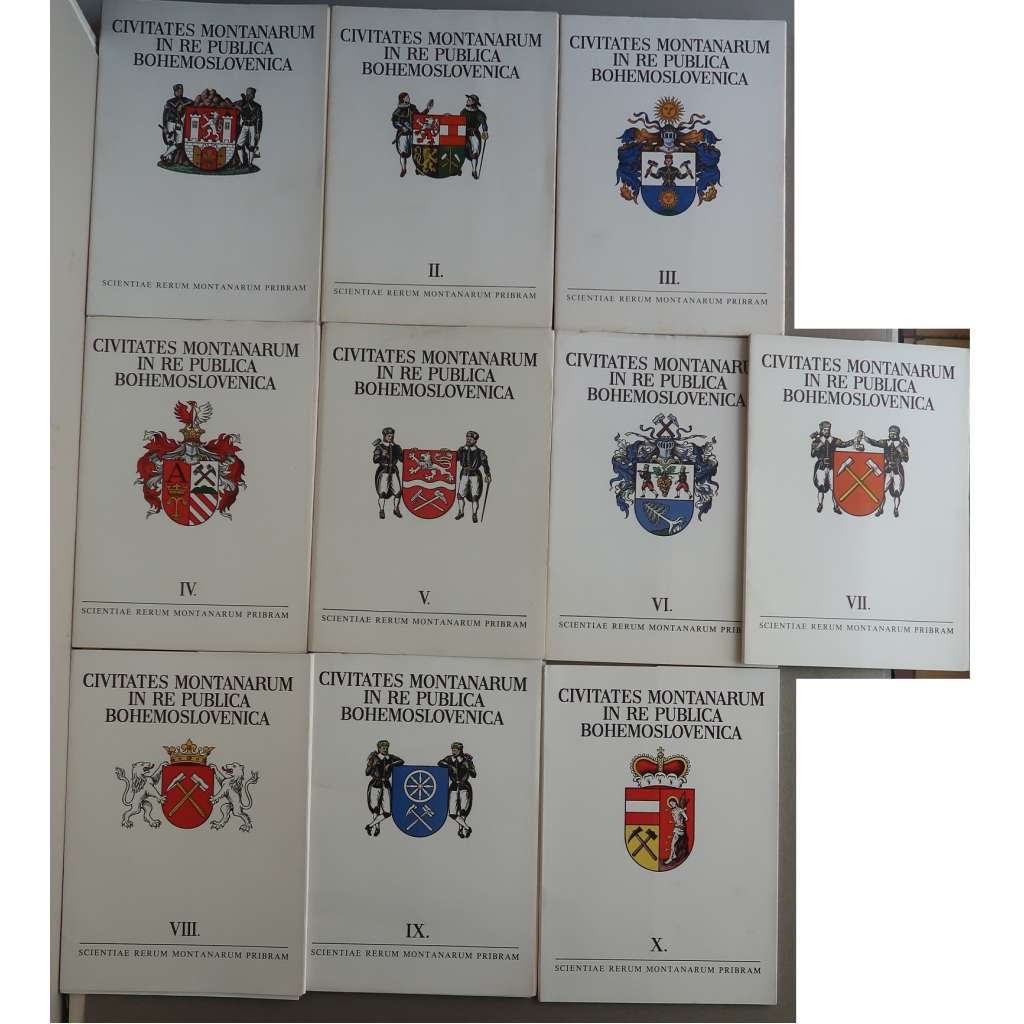 Horní města v Československu [znaky horních měst] 1-10 KOMPLET - Civitates Montanarum In Re Publica Bohemoslovenica