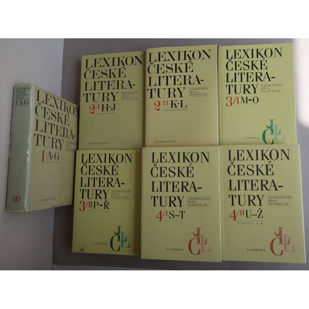 Lexikon české literatury KOMPLET 7 sv. [slovník českých spisovatelů do r.1945, encyklopedie, osobnosti, soupis díla, bibliografie, básníci, próza, divadlo, literární kritika, historie, instituce, nakladatelství, starší česká literatura, národní obrození]