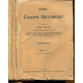 Český časopis historický, ročník XXV./1919, sešit 1-4 (2 svazky) - celý ročník