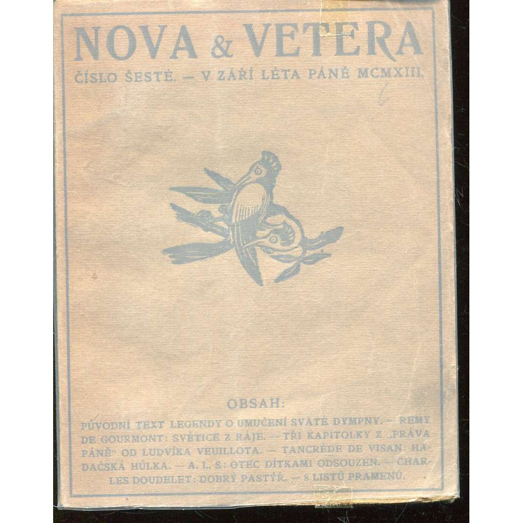Nova et vetera, číslo 6. (září 1913)
