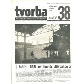 Tvorba, ročník V. (25.9.1930). Týdeník pro literaturu, politiku a umění (časopis)