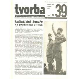 Tvorba, ročník V. (2.10.1930). Týdeník pro literaturu, politiku a umění (časopis)