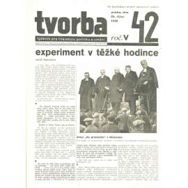 Tvorba, ročník V. (23.10.1930). Týdeník pro literaturu, politiku a umění (časopis)