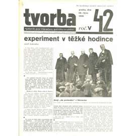 Tvorba, ročník V. (23.10.1930). Týdeník pro literaturu, politiku a umění (časopis)
