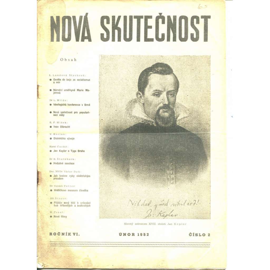Nová skutečnost, ročník VI., číslo 2/1952 (časopis, noviny)