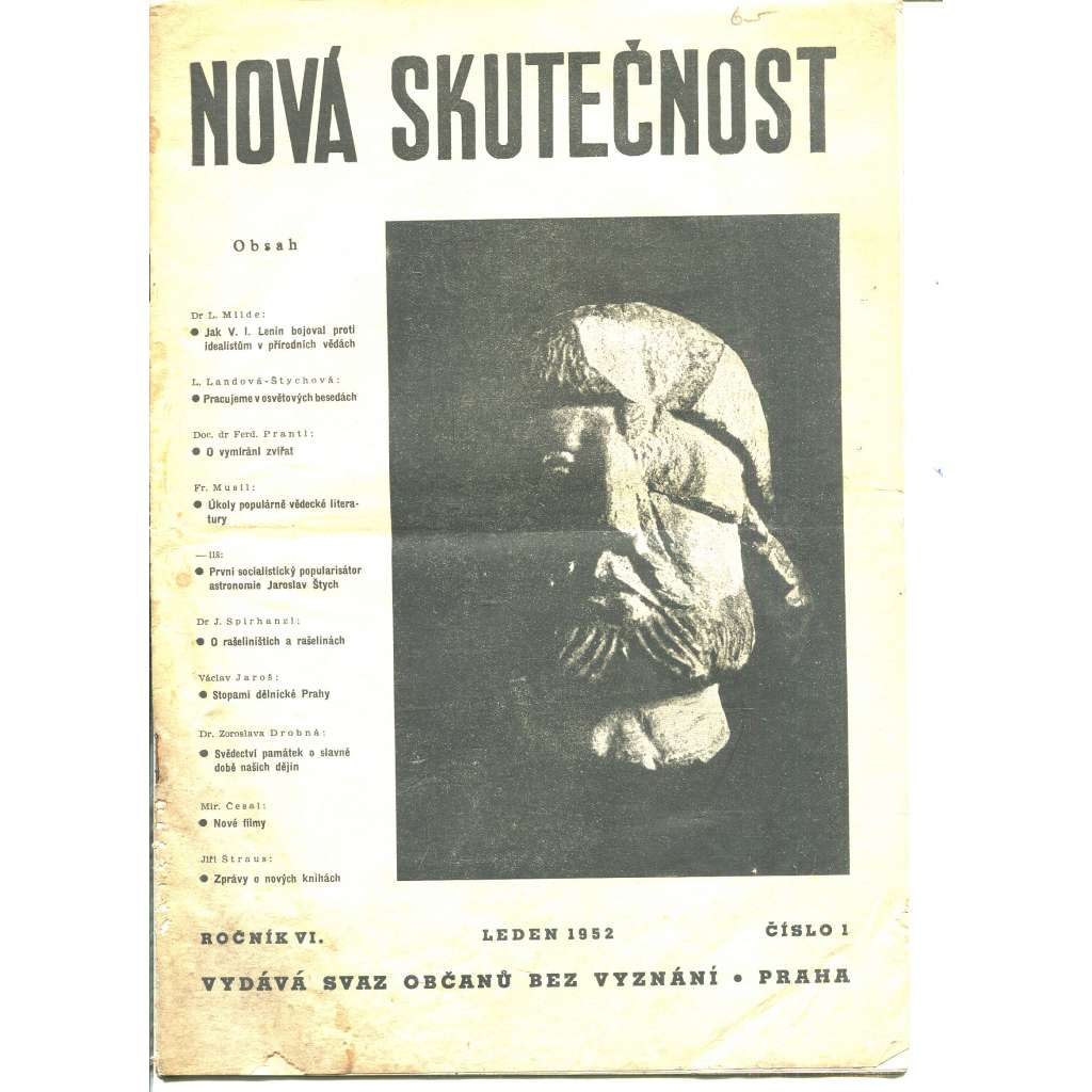 Nová skutečnost, ročník VI., číslo 1/1952 (časopis, noviny)