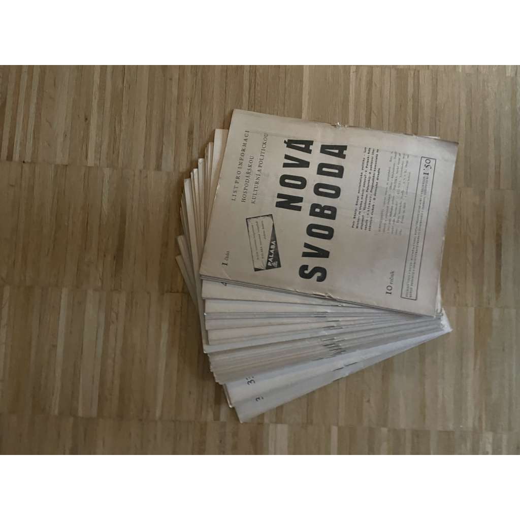 Nová svoboda, ročník X., číslo 1-13, 18-25, 27-38 a 42/1932. List pro informaci hospodářskou, kulturní a politickou