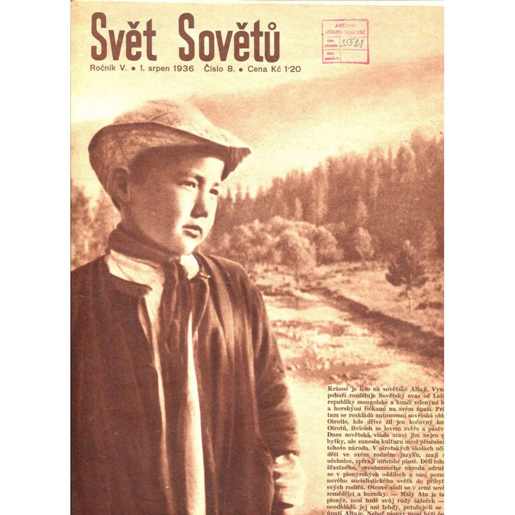 Svět sovětů, ročník V., číslo 8/1936 (časopis, noviny)