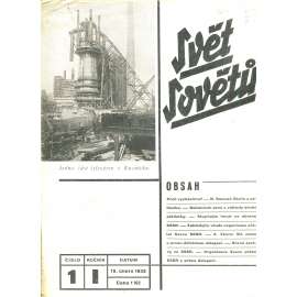 Svět sovětů, ročník I., číslo 1/1932 (časopis, noviny) Časopis přátel sovětského svazu