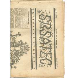 Sršatec, ročník II., číslo 6/1921. Satirický týdenník (časopis, noviny)