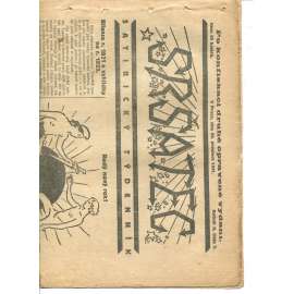 Sršatec, ročník II., číslo 7/1921. Satirický týdenník (časopis, noviny)