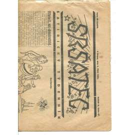 Sršatec, ročník II., číslo 47/1922. Satirický týdenník (časopis, noviny) - pošk.