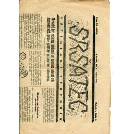 Sršatec, ročník I., číslo 2/1921. Satirický týdenník (časopis, noviny)