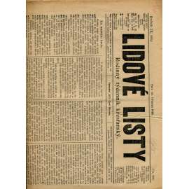 Lidové listy, ročník IX. (12.3.1910) - Rodinný týdenník křesťanský