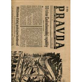 Pravda, ročník V./1948. Ústredný orgán komunistickej strany Slovenska (staré noviny, text slovensky)