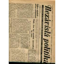 Nezávislá politika, ročník VI., číslo 6 (4.2.1939)  - noviny