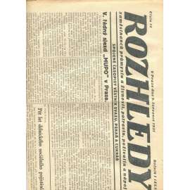 Rozhledy zaměstnanců průmyslu a živností, potravin, poživatin a nápojů, ročník I., číslo 14/1931 (1. republika, noviny)