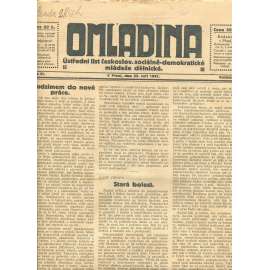 Omladina, ročník IV., číslo 51/1921. Ústřední list československé sociálně-demokratické mládeže dělnické (staré noviny)