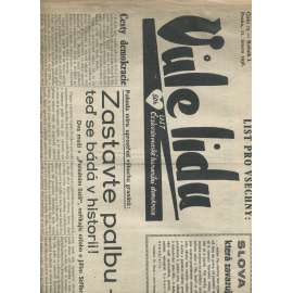 Vůle lidu, ročník I., číslo 13/1938. List československé humanitní demokracie (1. republika, noviny)