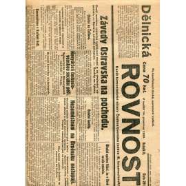 Dělnická rovnost, ročník II., číslo 291/1930 (1. republika, noviny) - Deník komunistické strany Československa