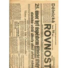 Dělnická rovnost, ročník III., číslo 51/1931 (1. republika, noviny) - Deník komunistické strany Československa