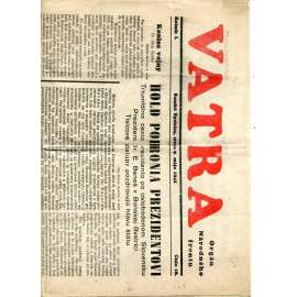Vatra, ročník I., číslo 18/1945. Orgán Národného frontu (text slovensky, noviny)