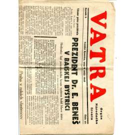 Vatra, ročník I., číslo 17/1945. Orgán Národného frontu (text slovensky, noviny)