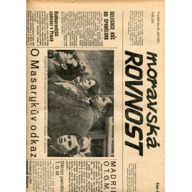 Moravská rovnost, číslo 226/1937 (1. republika, noviny)