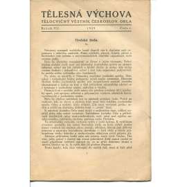 Tělesná výchova, ročník VII., číslo 1/1929 (1. republika, noviny) - OREL