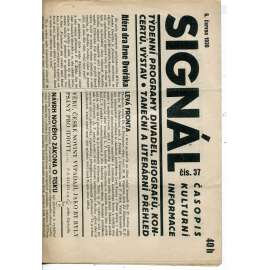 Signál. Časopis kulturní informace, číslo 37/1930 (staré noviny, 1. republika)