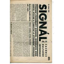 Signál. Časopis kulturní informace, číslo 31/1930 (staré noviny, 1. republika)