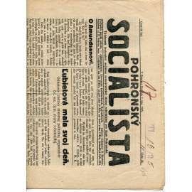 Pohronský socialista, číslo 22/1925 (1. republika, staré noviny) - text slovensky