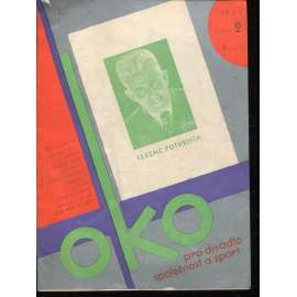 Oko, číslo 2/1933. Časopis pro divadlo, společnost a sport (1. republika, časopis)