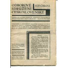 Odborové sdružení československé, ročník XXVOI., číslo 2/1928 (odbory, 1. republika, časopis, noviny) - Pracovní právo, roč. VII., číslo 2/1928