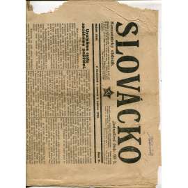 Slovácko, ročník XVIII., číslo 51/1924 (1. republika, staré noviny) - pošk.