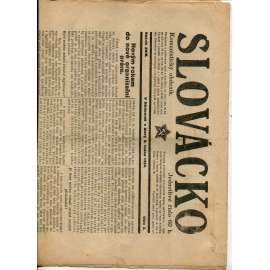 Slovácko, ročník XVIII., číslo 3/1924 (1. republika, staré noviny)