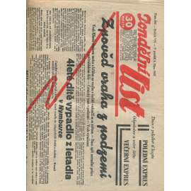 Pondělní list, ročník VII., číslo 280/1933 (1. republika, noviny)